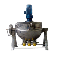 Nồi nấu điện 100L 2 lớp bán nguyệt quay nghiêng